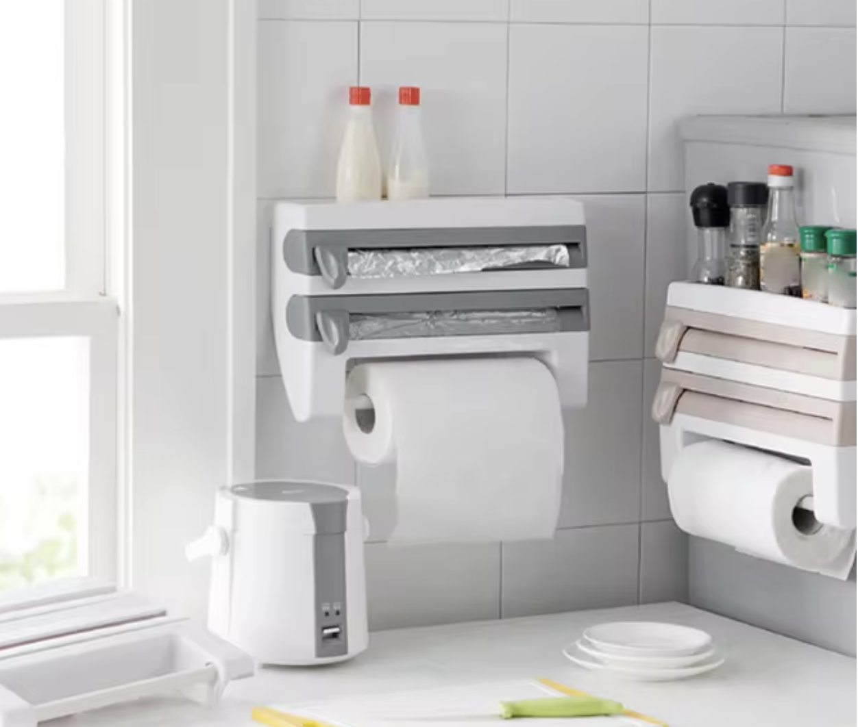 Dispensador Rollo Papel Cocina 4 en 1